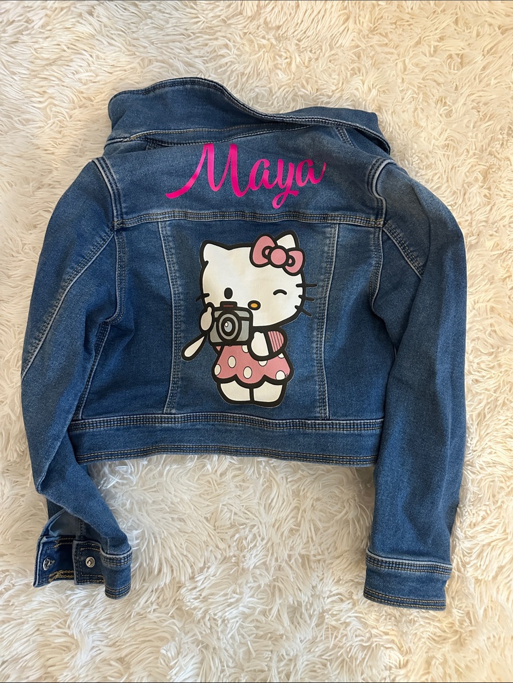 “Maya” Hello Kitty Blue Denim Kids Jacket